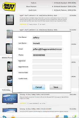 BestBuy Tablet App 2  -- Jordan Bortz Consulting