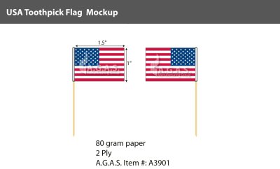 USA Toothpick flags