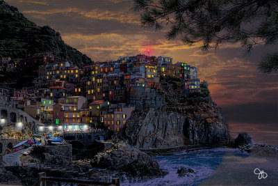 Coastal Manarola at Dusk, September 2014, by AsISeeIt