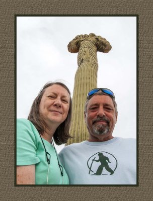 15 12 9 090 Jean & Greg with Crested Saguaro near Florence, AZ