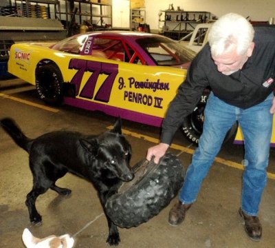 Me, Rudy and Lucky playing around at the shop.