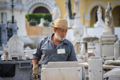 cemetery worker