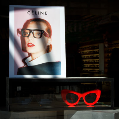 Celine and red glasses