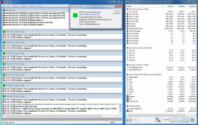 Prime95 28.7 (4.8GHz OC) two hour run