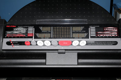 Treadmill control panel