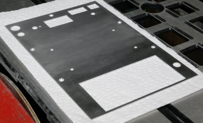 Control panel (sans cover) prepped for bending