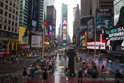 Time Square just before Irene