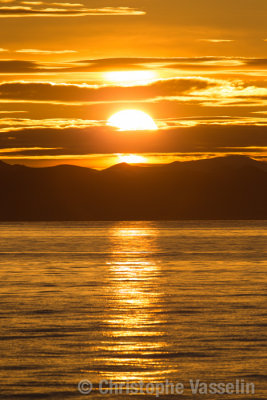 First sunset in arctic
