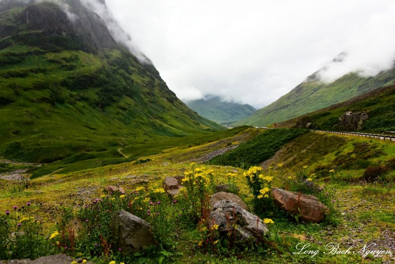 Glencoe River Coe, Bidean Nam Bian, Meall Dearg, Scottish Highland, UK  