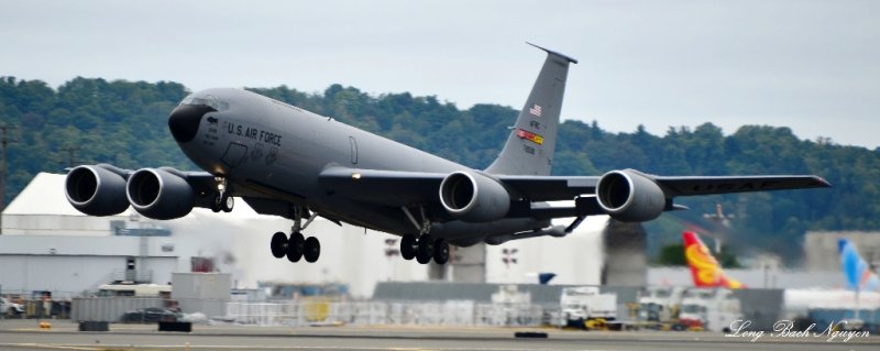 912 ARS KC-135R, March AFB, Departing Boeing Field, Seattle Washington  