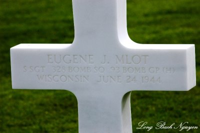 SSGT Eugene J. Mlot, Normandy American Cemetery, Colleville-sur-Mer, France