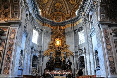 Cathedra Petri and Chapel of the Blessed Sacrament, St Peters Basilica, The Vatican, Rome 336 