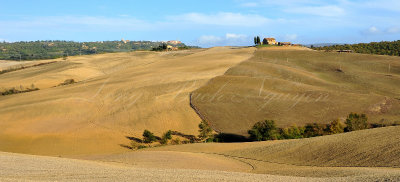 farm land in Tuscany, Pienza, San Quirico Dorcia, Italy  