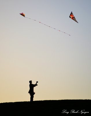 flying kites, Gas Work Park, Seattle, WA  