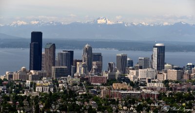 Seattle, Puget Sound, Olympic Mountains, Washington 