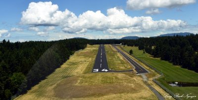 Upslope runway 34, Lopez Airport, Lopez Island, Washington 