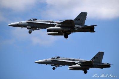 VMFA-314, Black Knight F-18A, Boeing Field, Seattle 