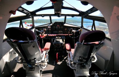 Martin Mars cockpit, Sproat Lake Waterdrome, Vancouver Island, Canada 