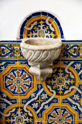 water basin and tiles, Penha Longa Hotel, Linho, Portugal 