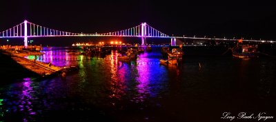 fishing boat, Song Han Bridge, Han River, Danang, Vietnam 