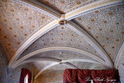 decorative ceiling, Pena National Palace, Sintra, Portugal  