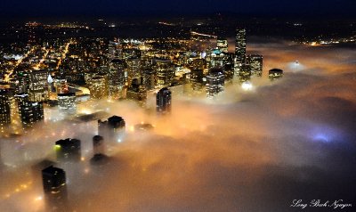 Seattle shrouded in Fog Washington  