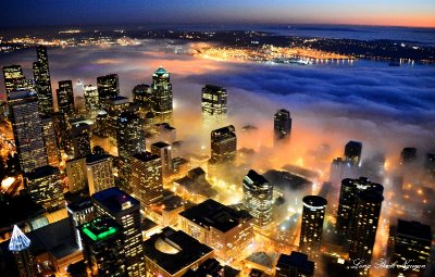 Fog is back West Seattle Seattle Washington  