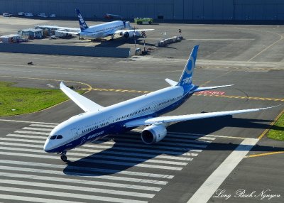 Boeing 787-9 vs Boeing 787-8 Dreamliners, Boeing Field, Seattle  