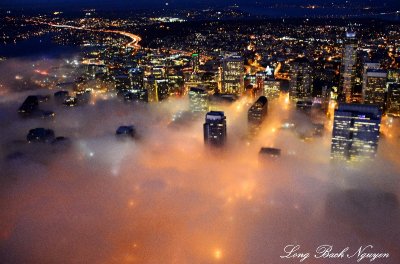 Downtown Seattle Approaching Fog,  Washington  