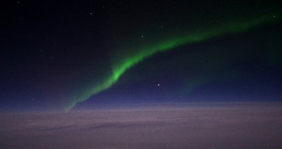 Northern Light over North Atlantic  