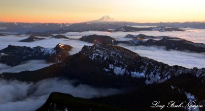 High Rock Lookout, Sawtooth Ridge, Mt Adams, Cascade Mountains, Washington  