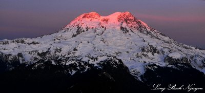 Last of sunset, Mount Rainier National Park, Cascade Mountains, Washington 