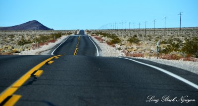 Uneven road ahead,  Highway 190, Nevada  