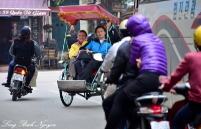 Mixing with traffics, Hanoi, Vietnam 