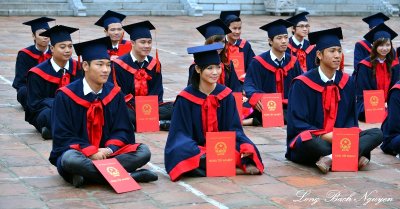 Group graduation photo, Temple of Literature, Hanoi, Vietnam  