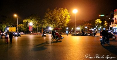 night time around Lake Guom, Hanoi, Vietnam  