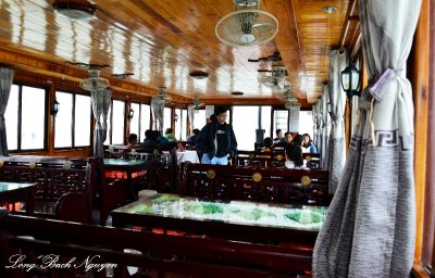 Interior of tour boat, Ha Long Bay, Vietnam  
