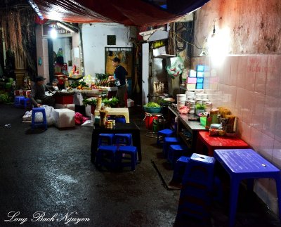 Corner food vendor, Hanoi Vietnam  