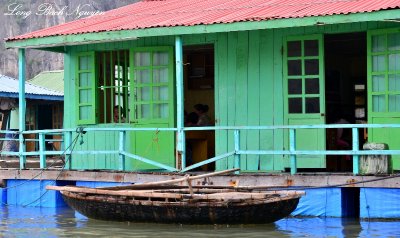 One room green floating school house, Ha Long Bay, Vietnam  