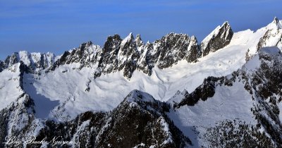 Crescent Creek Spires, Twin Needle, Mt Terror, Mt Degenhardt, Pinnacle Peak, Pickett Range, Washington