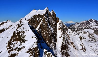 Three Fingers Mountain and Lookout, Mount Baker, Mt Bullon, Cascade Mountains, Washington  