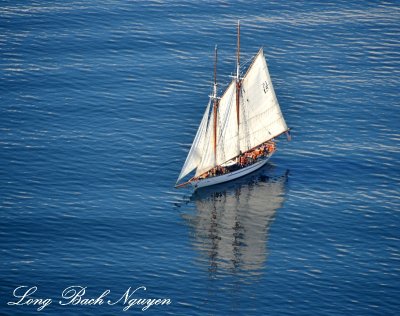 Two Masts Sailboat, Puget Sound, Elliott Bay, Seattle, Washington 