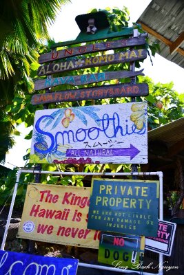 Kalapana Village Signs, Puna Coast, Big Island, Hawaii 