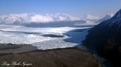 Lake George, Knik Glacier, Colony Glacier, Mount Gilbert, Mount Gannett,  Alaska  
