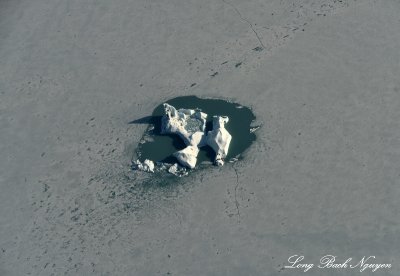 Iceberg on Inner George Lake, Colony Glacier, Alaska 