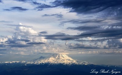 Uneasy Sky over Mount Rainier, Cascade Mountains, Washington  