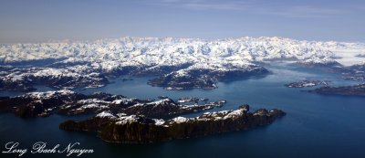 Glacier Island, Columbia Bay, Long Bay, Columbia Glacier, Chugach Mountains Range, Alaska  
