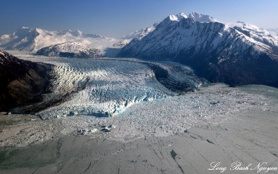 Colony Glacier, Inner Lake George, Mount Muir, Mount Gilbert, Chugach Mountains, Alaska 