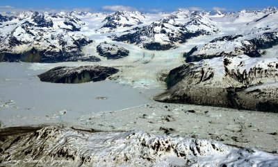 Alsek Glacier, Alsek Lake, Mount Hay, Mount Lodge, Glacier Bay National Park, Alaska 