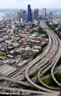 Traffic Jam on I-5 N,  Expansion Joint Failure, I-90 Interchange, Seattle, Washington   